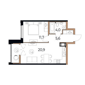 38,5 м², 1-комнатная квартира 3 000 000 ₽ - изображение 57