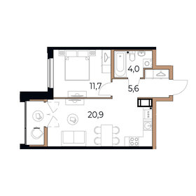 35,4 м², 1-комнатная квартира 6 372 000 ₽ - изображение 105