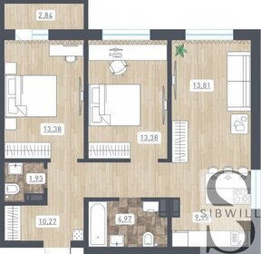 68,4 м², 3-комнатная квартира 6 556 552 ₽ - изображение 19