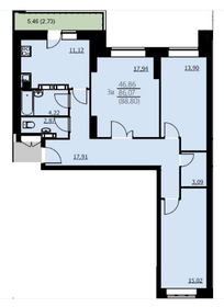 88,8 м², 3-комнатная квартира 6 660 000 ₽ - изображение 106