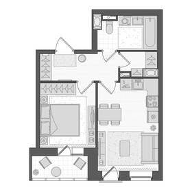 Квартира 37,7 м², 1-комнатная - изображение 3