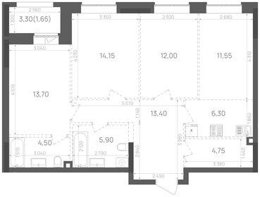71,4 м², 3-комнатная квартира 13 380 000 ₽ - изображение 85