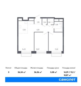 54,7 м², 2-комнатная квартира 9 045 507 ₽ - изображение 14