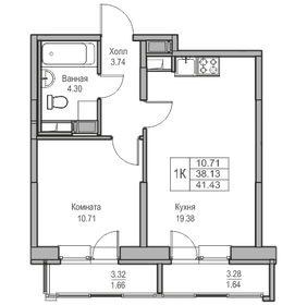 38,2 м², 1-комнатная квартира 7 418 412 ₽ - изображение 75