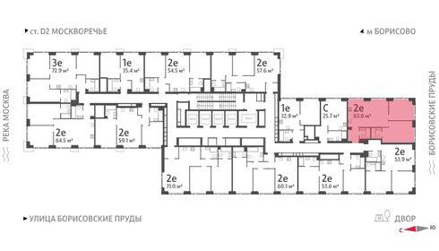 62,6 м², 2-комнатная квартира 24 311 586 ₽ - изображение 12