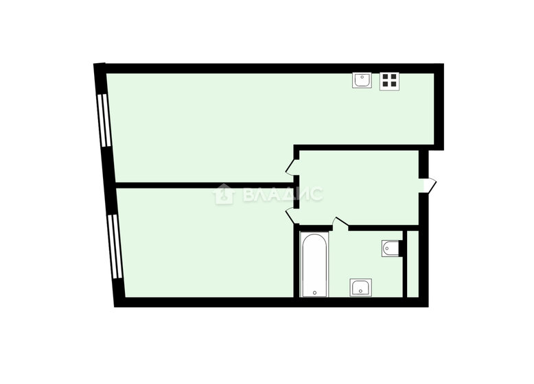 39,7 м², 1-комнатная квартира 16 000 000 ₽ - изображение 1