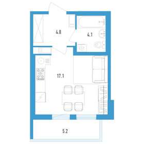 25,8 м², квартира-студия 4 799 999 ₽ - изображение 52