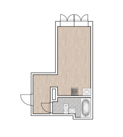 Квартира 23,8 м², студия - изображение 1