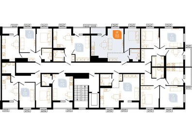 46,4 м², 1-комнатная квартира 6 900 000 ₽ - изображение 37