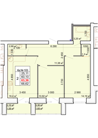 70 м², 2-комнатная квартира 8 100 000 ₽ - изображение 48