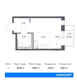 Квартира 22,4 м², студия - изображение 1