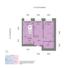 Квартира 62,9 м², 3-комнатная - изображение 2