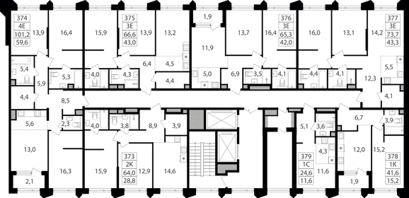 62,3 м², 2-комнатная квартира 28 140 910 ₽ - изображение 22