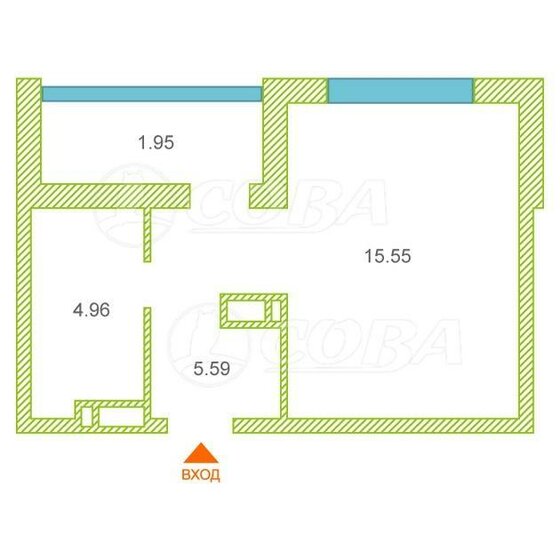 28 м², 1-комнатная квартира 3 250 000 ₽ - изображение 28