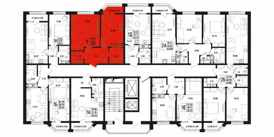 53,6 м², 1-комнатная квартира 6 919 760 ₽ - изображение 13