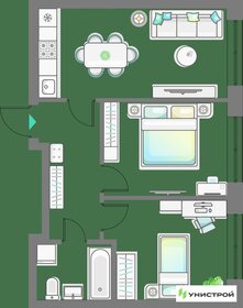 Квартира 50,4 м², 2-комнатная - изображение 1