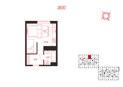 30 м², квартира-студия 4 000 000 ₽ - изображение 47