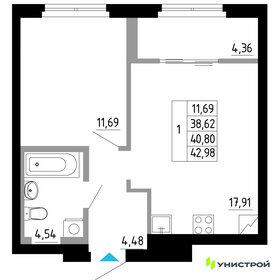 41 м², 1-комнатная квартира 4 700 000 ₽ - изображение 131