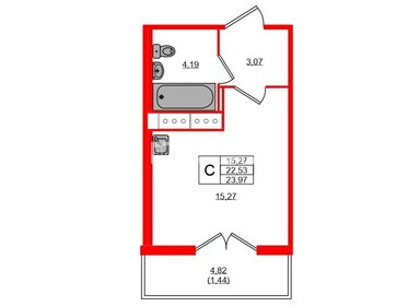 23,2 м², квартира-студия 3 750 000 ₽ - изображение 77