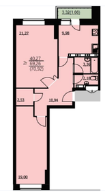 71,2 м², 2-комнатная квартира 5 549 700 ₽ - изображение 25