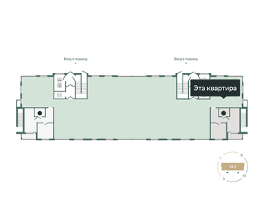 45 м², 1-комнатная квартира 6 570 000 ₽ - изображение 42