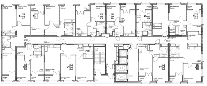 65,5 м², 2-комнатная квартира 14 990 000 ₽ - изображение 20