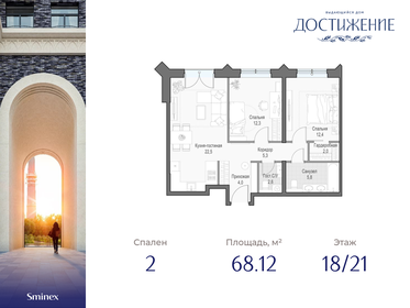 69,6 м², 2-комнатная квартира 37 040 000 ₽ - изображение 22