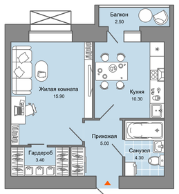 36 м², 1-комнатная квартира 6 544 240 ₽ - изображение 38