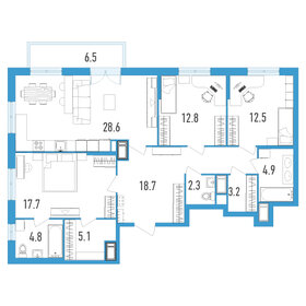 112,5 м², 3-комнатная квартира 23 625 000 ₽ - изображение 46