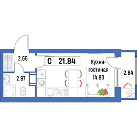 Квартира 21,8 м², студия - изображение 1