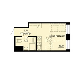 20,5 м², апартаменты-студия 6 751 800 ₽ - изображение 11