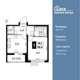 41,4 м², 1-комнатная квартира 11 146 950 ₽ - изображение 99