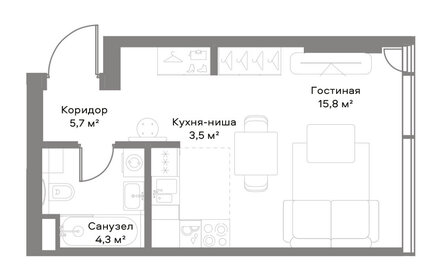 29,4 м², квартира-студия 26 618 620 ₽ - изображение 71