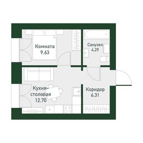 29 м², 1-комнатная квартира 3 400 000 ₽ - изображение 87