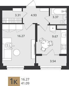 41,9 м², 1-комнатная квартира 4 000 000 ₽ - изображение 10