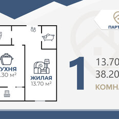 Квартира 38,2 м², 1-комнатная - изображение 4