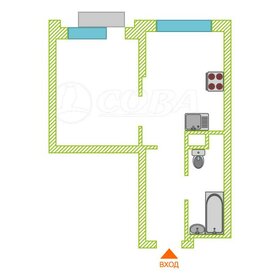 Квартира 29,3 м², 1-комнатная - изображение 1