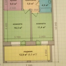 Квартира 44,8 м², 1-комнатная - изображение 1