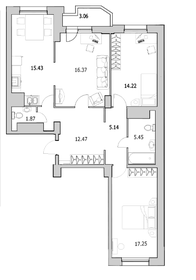 92,3 м², 3-комнатная квартира 17 025 000 ₽ - изображение 37