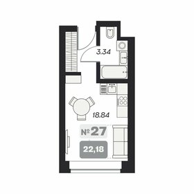 Квартира 22,2 м², студия - изображение 1