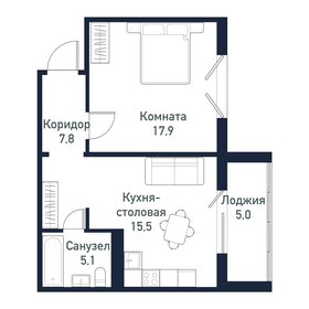 Квартира 46,1 м², 1-комнатная - изображение 1