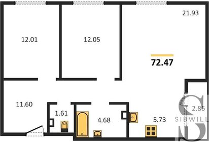 75,4 м², 2-комнатные апартаменты 10 350 000 ₽ - изображение 78