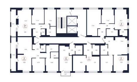 25,7 м², квартира-студия 3 400 000 ₽ - изображение 89