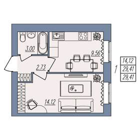 29,5 м², 1-комнатная квартира 2 894 920 ₽ - изображение 8