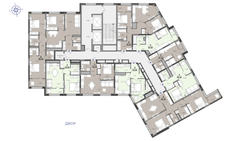 80,9 м², 3-комнатная квартира 9 400 000 ₽ - изображение 87