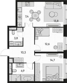 80 м², 3-комнатная квартира 28 000 000 ₽ - изображение 136