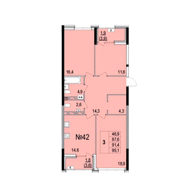 91,4 м², 3-комнатная квартира 13 710 000 ₽ - изображение 8