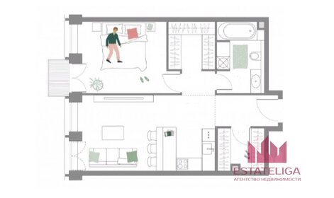 31,2 м², 1-комнатная квартира 7 100 000 ₽ - изображение 55