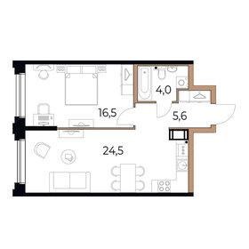 Квартира 50,6 м², 1-комнатная - изображение 1