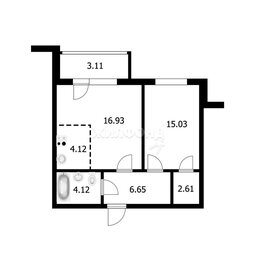 Квартира 50,3 м², 1-комнатная - изображение 1